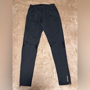 Versace Sport Tech Track Pants Black Mesh Panel Medusa Zip Made in Italy L